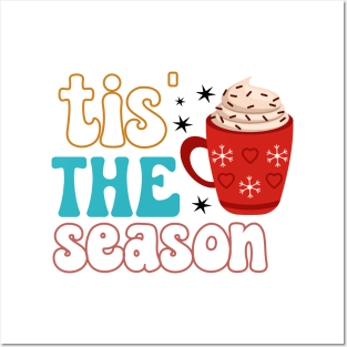 Tis the season hot chocolate retro Posters and Art